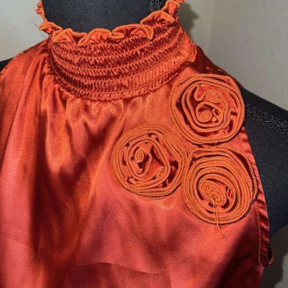 I.N. San Francisco Burnt Orange Blouse
